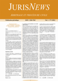 Couverture du livre : Jurisnews – Arbitrage et procédure civile –  - sur www.promoculture.lu