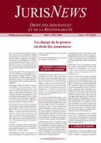 Couverture du livre : Jurisnews – Droit des assurances et responsabilité –  - sur www.promoculture.lu