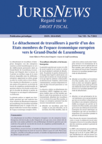 Couverture du livre : Jurisnews – Droit fiscal – - sur www.promoculture.lu
