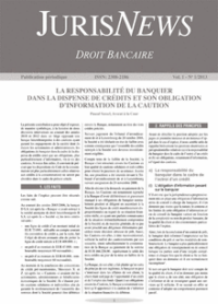 Couverture du livre : Jurisnews – Droit bancaire – - sur www.promoculture.lu