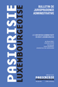 Couverture du livre : Bulletin de Jurisprudence administrative (Pasicrisie bleue) 2025 –  - sur www.promoculture.lu