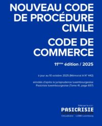 Couverture du livre : Nouveau Code de procédure civile / Code de commerce 2025 – 9782879782690 - sur www.promoculture.lu