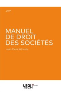 Couverture du livre : Manuel de droit des sociétés – 9782919782161 - sur www.promoculture.lu