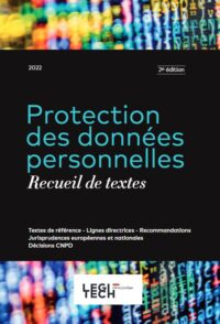 Couverture du livre : Protection des données personnelles – Recueil de textes – 9782919814077 - sur www.promoculture.lu