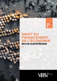 Couverture du livre : Revue Droit du Financement de l’économie – DFE –  - sur www.promoculture.lu