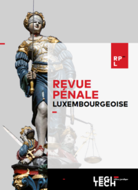 Couverture du livre : Revue Pénale luxembourgeoise –  - sur www.promoculture.lu