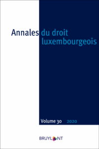 Couverture du livre : Annales du droit luxembourgeois – Volume 30 – 2020 – 9782802770930 - sur www.promoculture.lu