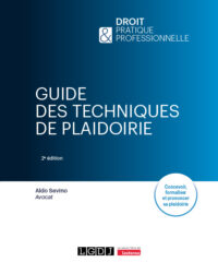 Couverture du livre : Guide des techniques de plaidoirie – 978275151526 - sur www.promoculture.lu