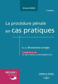 Couverture du livre : La procédure pénale en cas pratiques – 9782247231904 - sur www.promoculture.lu
