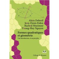 Couverture du livre : Formes quadratiques et géométrie – 9782493230249 - sur www.promoculture.lu