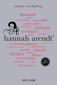 Couverture du livre : Hannah Arendt – 9783150207024 - sur www.promoculture.lu