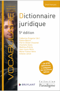 Couverture du livre : Dictionnaire juridique – 9782390134213 - sur www.promoculture.lu