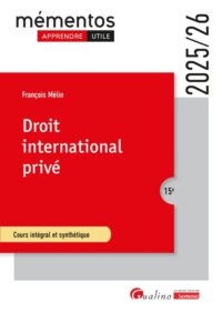 Couverture du livre : Droit international privé – 9782297284059 - sur www.promoculture.lu