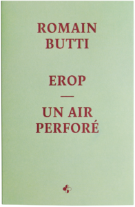 Couverture du livre : Erop — Un air perforé – 9789998792029 - sur www.promoculture.lu