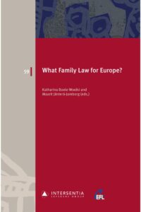 Couverture du livre : What Family Law for Europe? – 9781839705489 - sur www.promoculture.lu