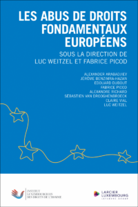 Couverture du livre : Les abus de droits fondamentaux européens – 9782496750171 - sur www.promoculture.lu
