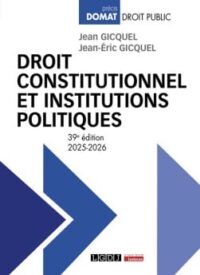 Couverture du livre : Droit constitutionnel et institutions politiques – 9782275159768 - sur www.promoculture.lu