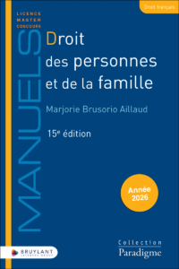 Couverture du livre : Droit des personnes et de la famille – 9782802776802 - sur www.promoculture.lu