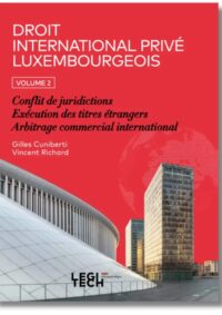 Couverture du livre : Droit international privé luxembourgeois, volume 2 – 9782919826735 - sur www.promoculture.lu