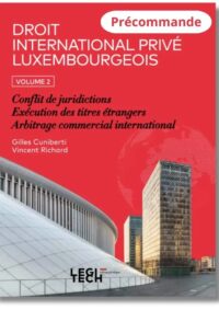 Couverture du livre : Droit international privé luxembourgeois, volume 2 – 9782919826735 - sur www.promoculture.lu