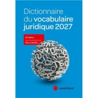 Couverture du livre : Dictionnaire du vocabulaire juridique 2027 – 9782711044481 - sur www.promoculture.lu