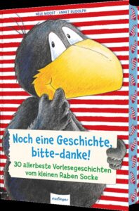 Couverture du livre : Der kleine Rabe Socke – Noch eine Geschichte, bitte-danke! – 9783480241477 - sur www.promoculture.lu