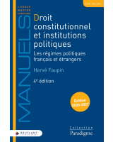 Couverture du livre : Droit constitutionnel et institutions politiques – 9782802777519 - sur www.promoculture.lu