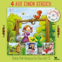 Couverture du livre : 4 auf einen Streich – Meine Märchenpuzzle-Box mit CD – 4280000943972 - sur www.promoculture.lu