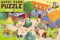 Couverture du livre : Puzzle – Happy Farm – 4260671131380 - sur www.promoculture.lu